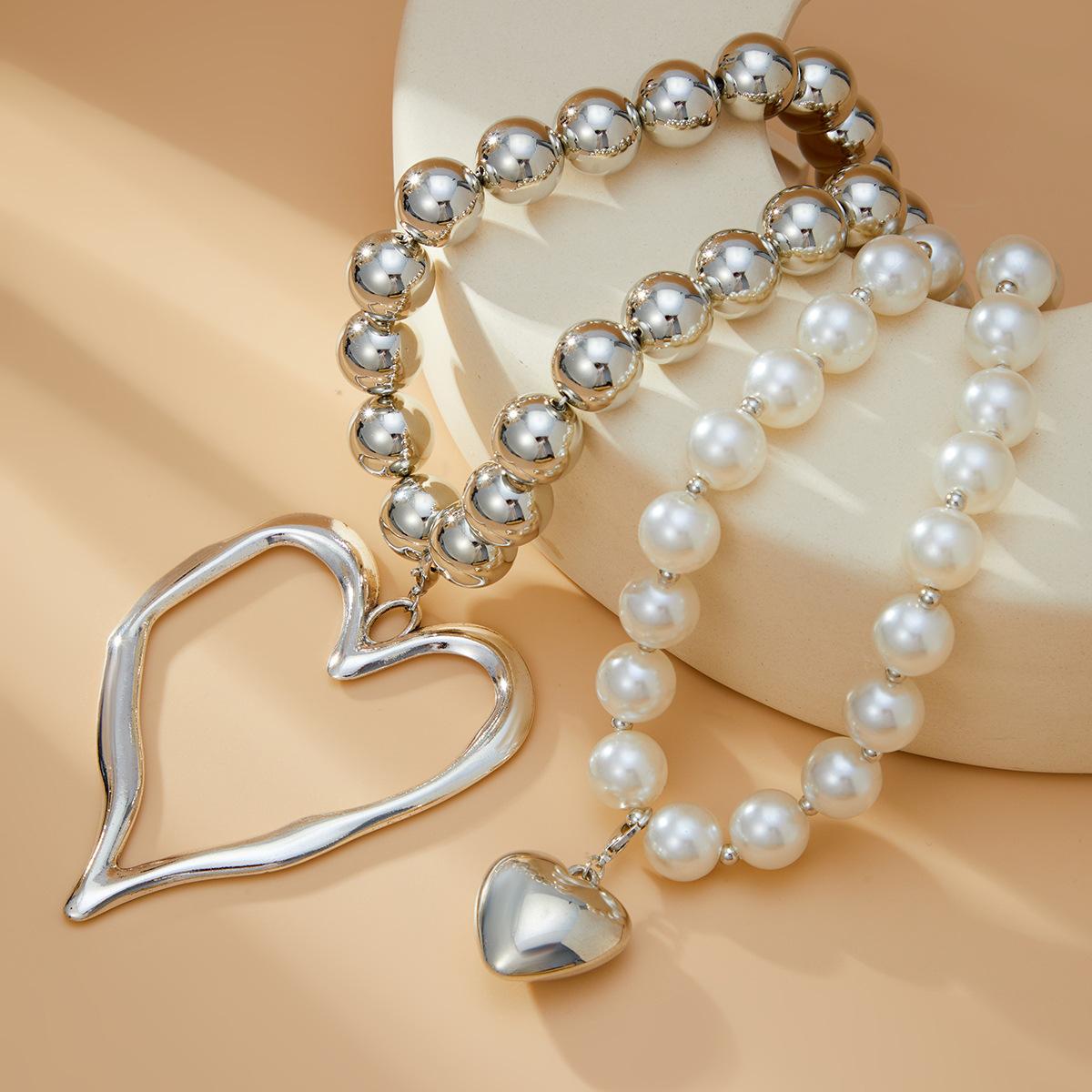 Boho Hollow Out Heart Charm Decor Adjustable Beaded Design Pendant Necklaces, Boho Style Jewelry, Fashion Jewelry for Party, Daily Clothing Decor