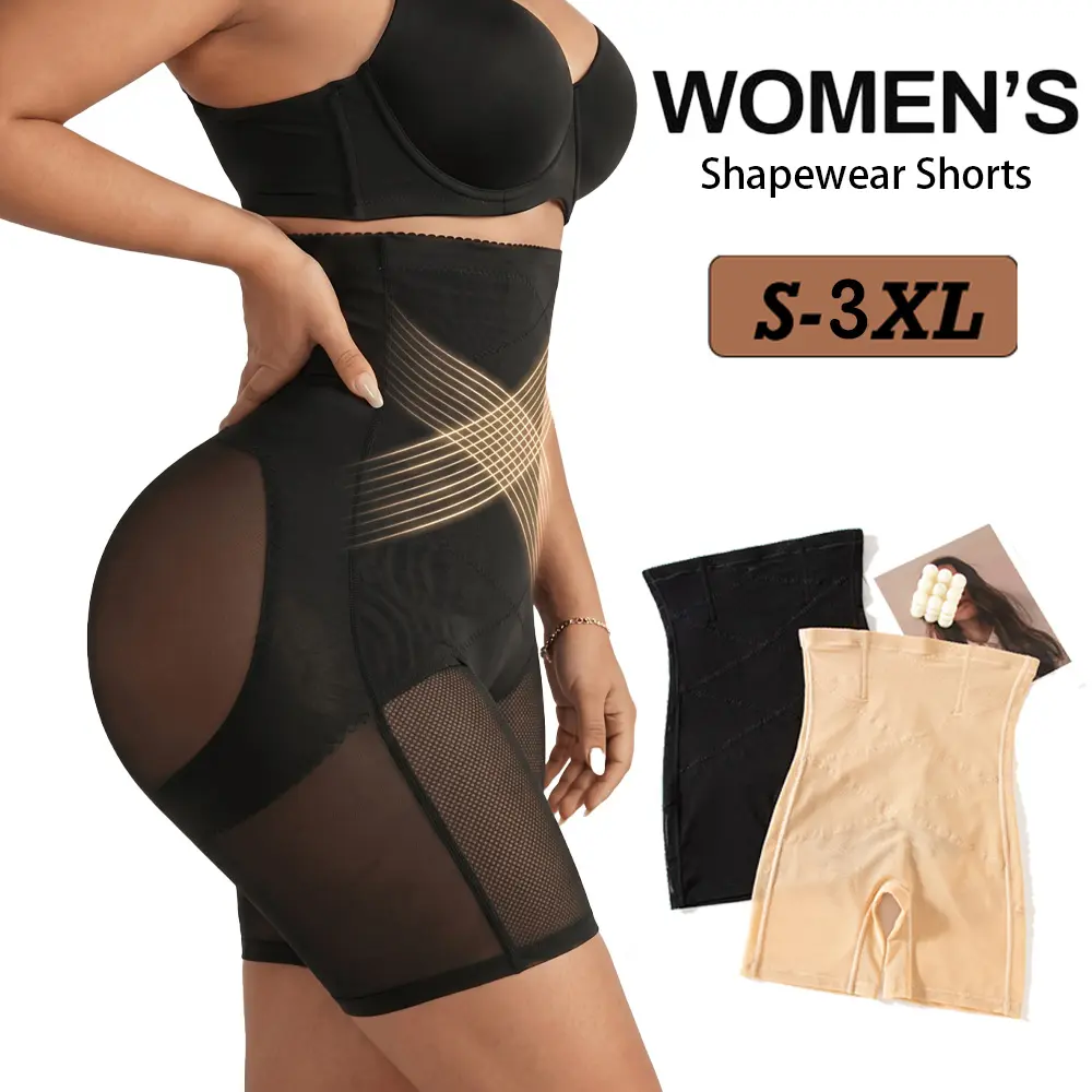 Tummy Control Shapewear for Women, High Waist Breathable Body Shaper Boyshorts for Postpartum Recovery & Wedding, Fantasy, Retro, S, Crew Neck, Holiday, Brief, Hand Wash Only, No Padding, Normal Type