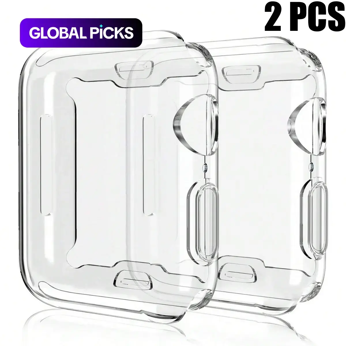 2pcs Unisex TPU Full-Cover Ultra-Thin Watch Case, Protective Shield, Anti-Drop Protective Screen Protector Cover, Smartwatch Accessories, Wearable Tech Accessories, 38/40/41/42/44/45/46/49 mm, for Apple Watch Series Ultra/SE/10-1 #GLOBAL PICKS