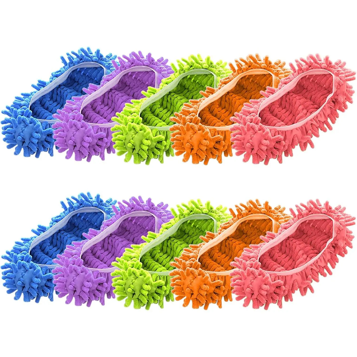 5 Pairs 10 count Mop Slippers for Floor Cleaning Supplies Microfiber Mopping Slippers Washable  Mop Socks Mop Shoes Microfiber Foot Socks | Mop Slippers for Floor Cleaning Supplies, Dust Duster Slippers Cleaning, Floor House Washable