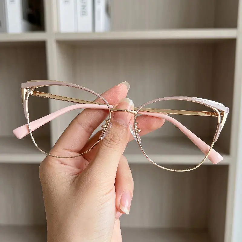 Women's New Full-Rim Butterfly-Shaped Casual Stylish Glasses - Premium Lightweight Metal Frame, Fashion Accessory Eyewear, Stylish Eyeglass, Trendy Frames for Everyday & Special Occasions