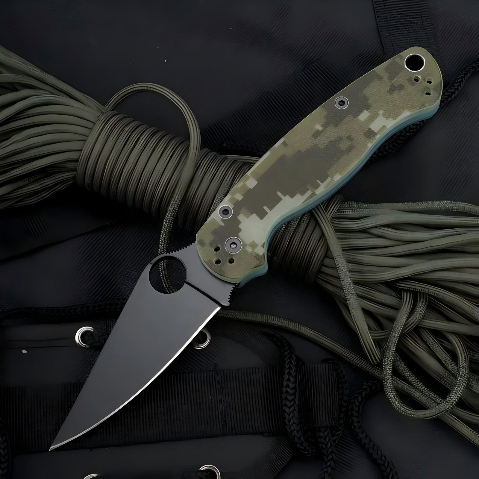 Outdoor Bearing Folding Knife D2 Steel Blade G10 Handle Outdoor  Knife, Camping/Hunting Portable Pocket Knives, Perfect Gifts