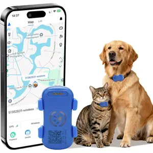 Dog GPS Tracker for Dogs - Real-Time Unlimited Distance Anti-Lost Pet Tracker with Geofence, Flashlight, Sound Alarm, Collar-Friendly Design, Subscription Required medium-sized Adjustable Stainless Steel Martingale, Water Proof, Android