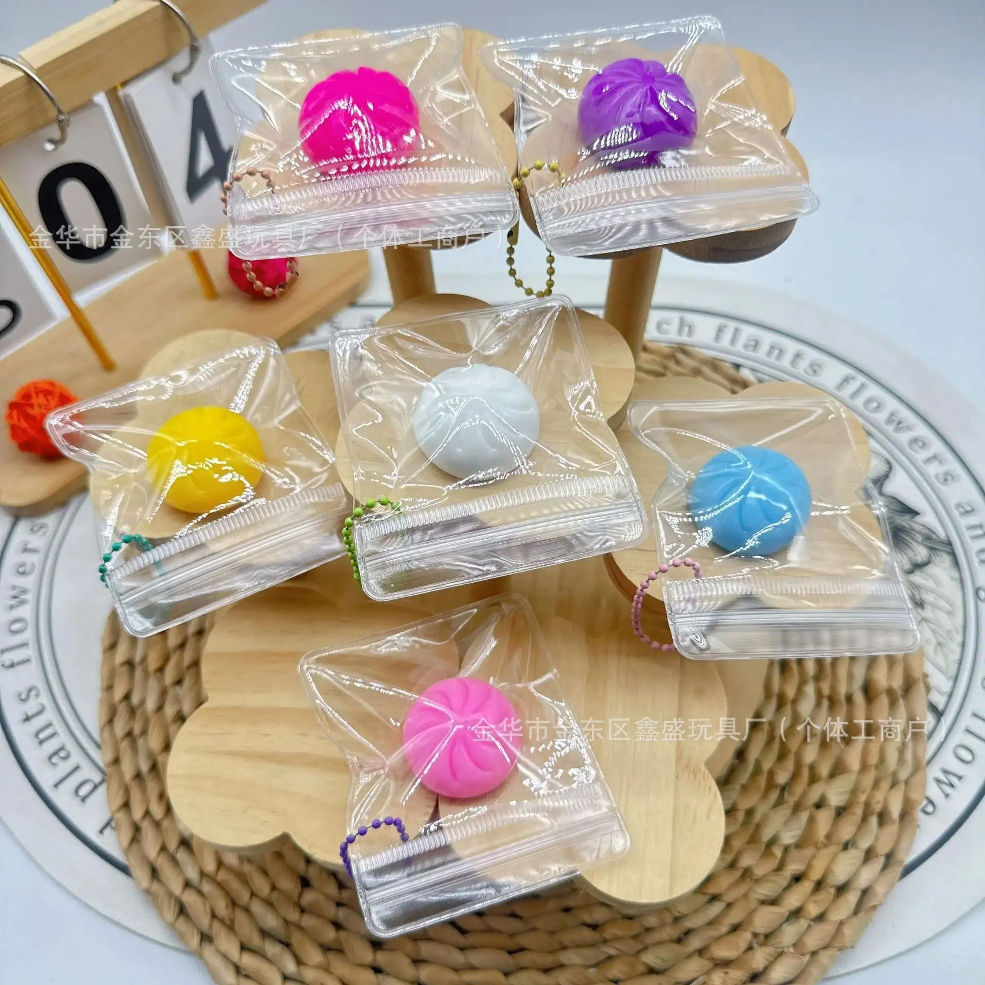 Simulation steamed stuffed bun pinch music pendant vent artifact school stall canteen decompression trick toys