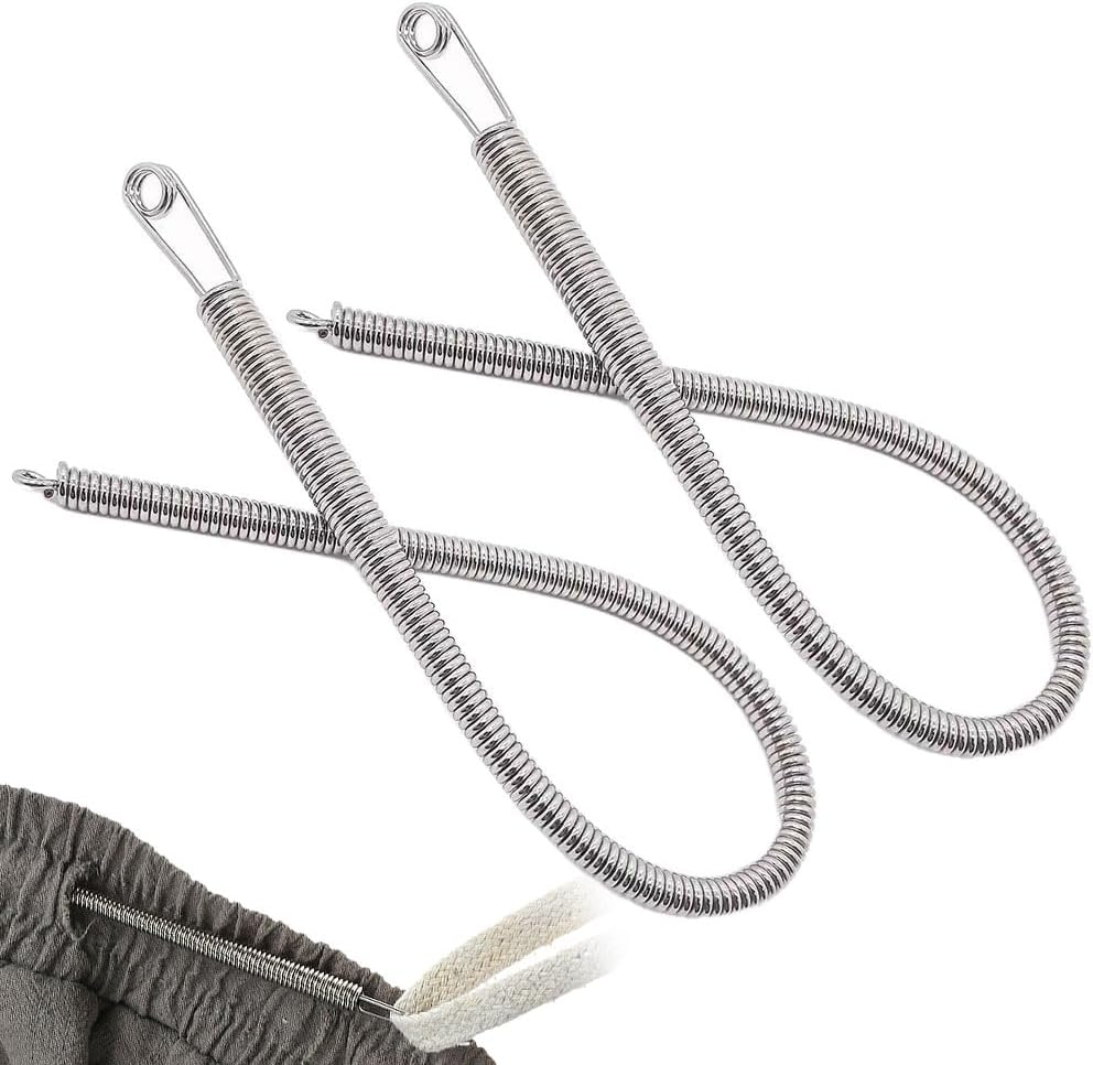 5 count Spring Drawstring Threader Tool - Versatile Elastic Band, Lace, and Cord Insertion Solution for Pants, Sweatpants, Shorts, and Hoodies - Sewing Craft Essential