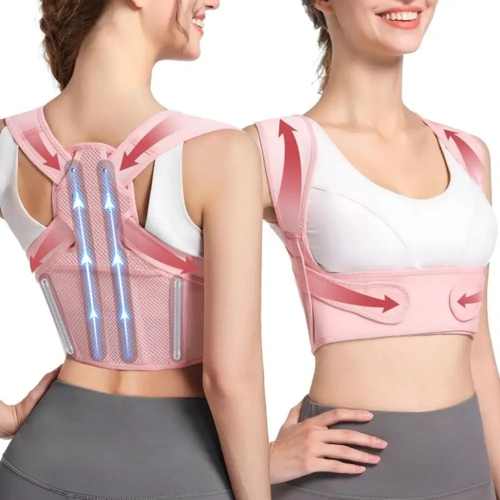 Back Brace Posture Supports for Women and Men, Shoulder Straightener, Adjustable Lightweight Upper Back Brace for Neck Shoulder, Hunchback Aligner