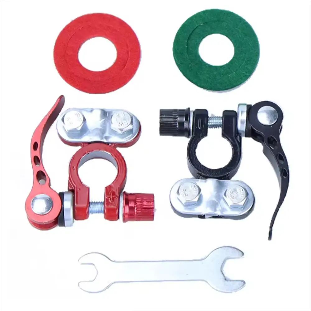 1 Pair 12V 24v Car Battery Terminals, Durable Aluminum Alloy, Automotive Wiring Connector, Cable Cutter, Manual Tool Accessories