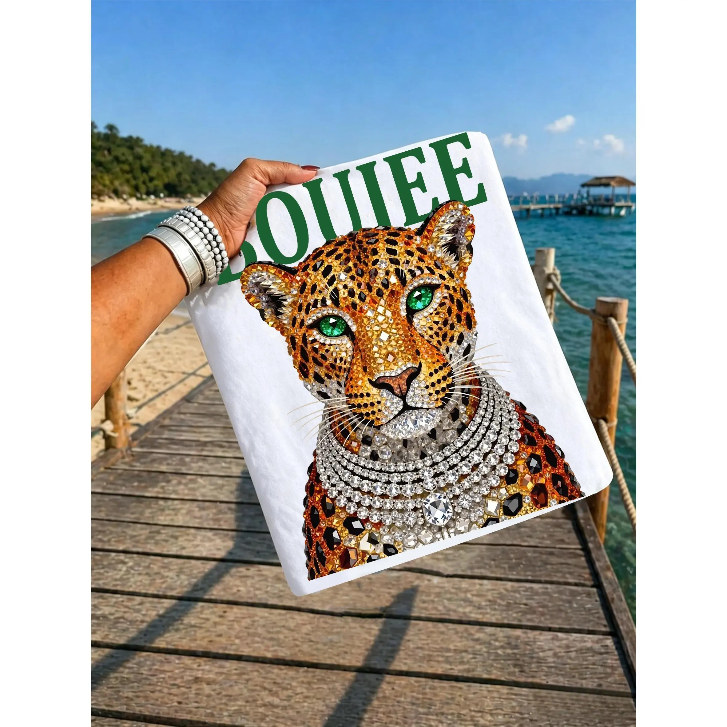 Women's Cheetah Print Short-Sleeve T-Shirt - Crowned "Leopard Queen" Style, Colorful Leopard Print Women's T-Shirts, Cheetah Print Women's T-Shirts