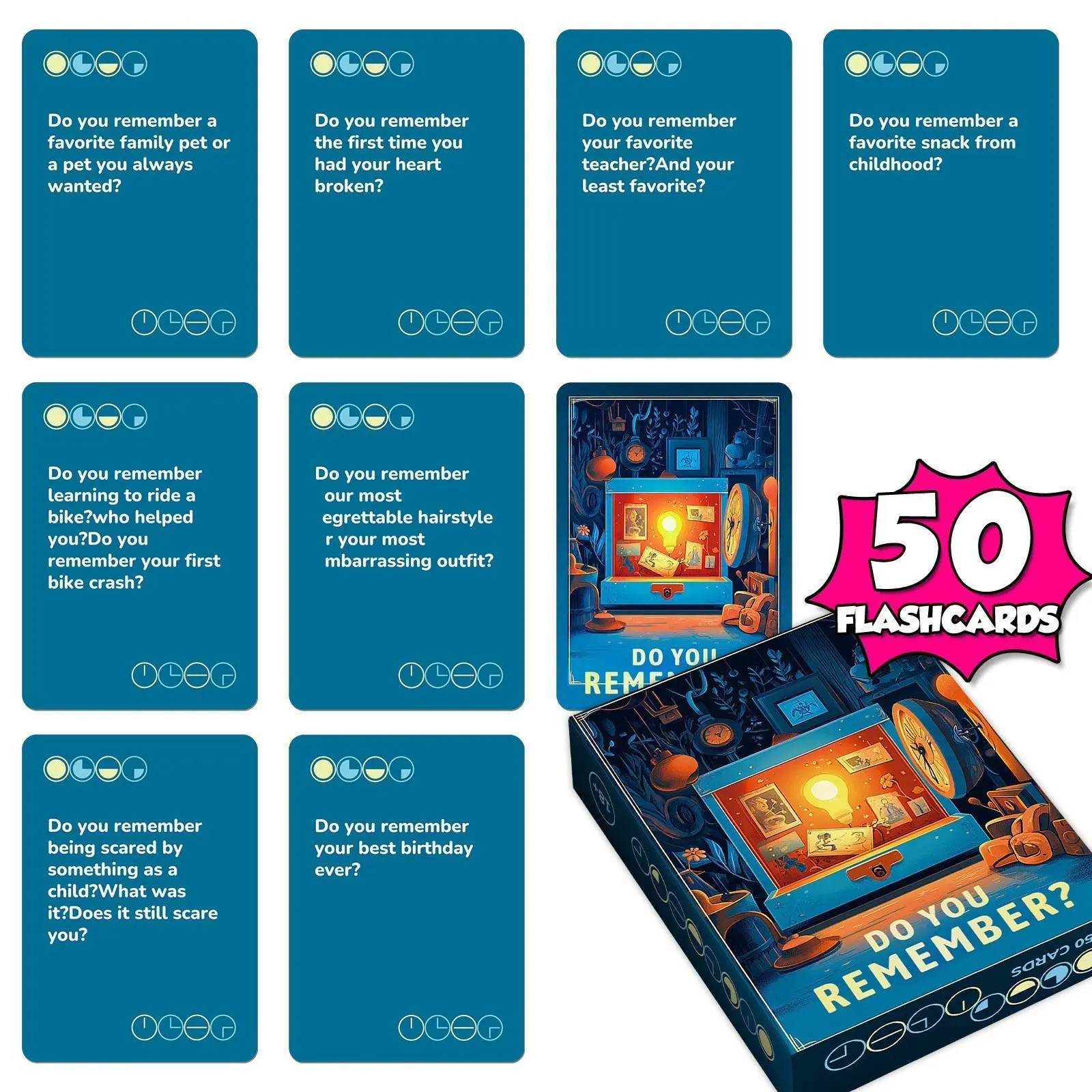 50 Pairs Interactive Cards, Remember Me Q&a Game Card, Romantic Date Night Activity, Enhance Relationship, Fun Couple Games