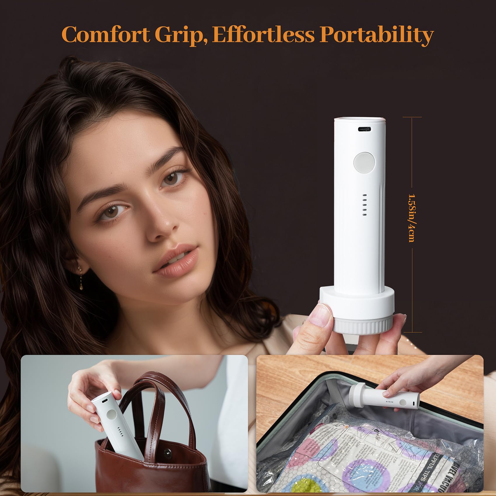 #[2026 Upgraded] Cordless Travel Vacuum Bag Set Vacuum Bags for Travel with Rechargeable air Pump, 15 Pack Carry-on Size Compression Packing Bags for Luggage and Suitcase, Space Saver for Clothes and Clothing Travel Zipper Pouches Hands-Free durable pouch