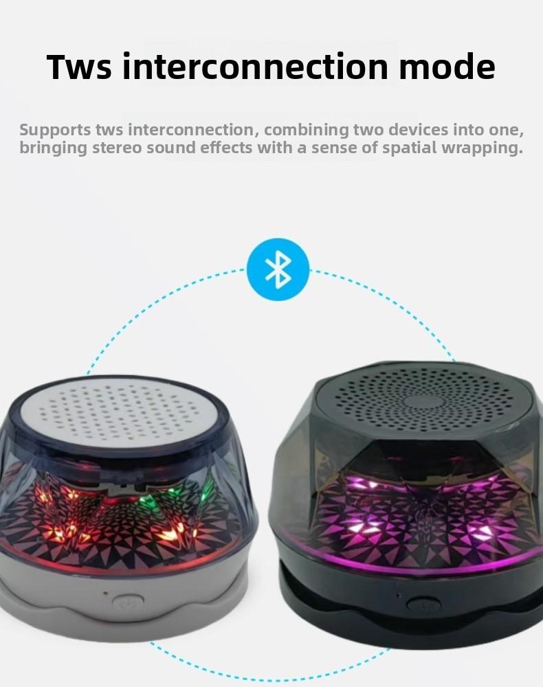 Magnetic Wireless Bluetooth Speaker Lamp - Mini Subwoofer, Gaming & Mobile Phone Stand Speaker - Gift