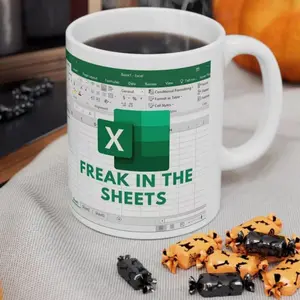Funny Excel Coffee Cup, Bed Monster Mug, Spreadsheet Cup, Gift for Cpas, Cfos, Colleagues, Accountants, Friends, Birthday, Christmas, New Year