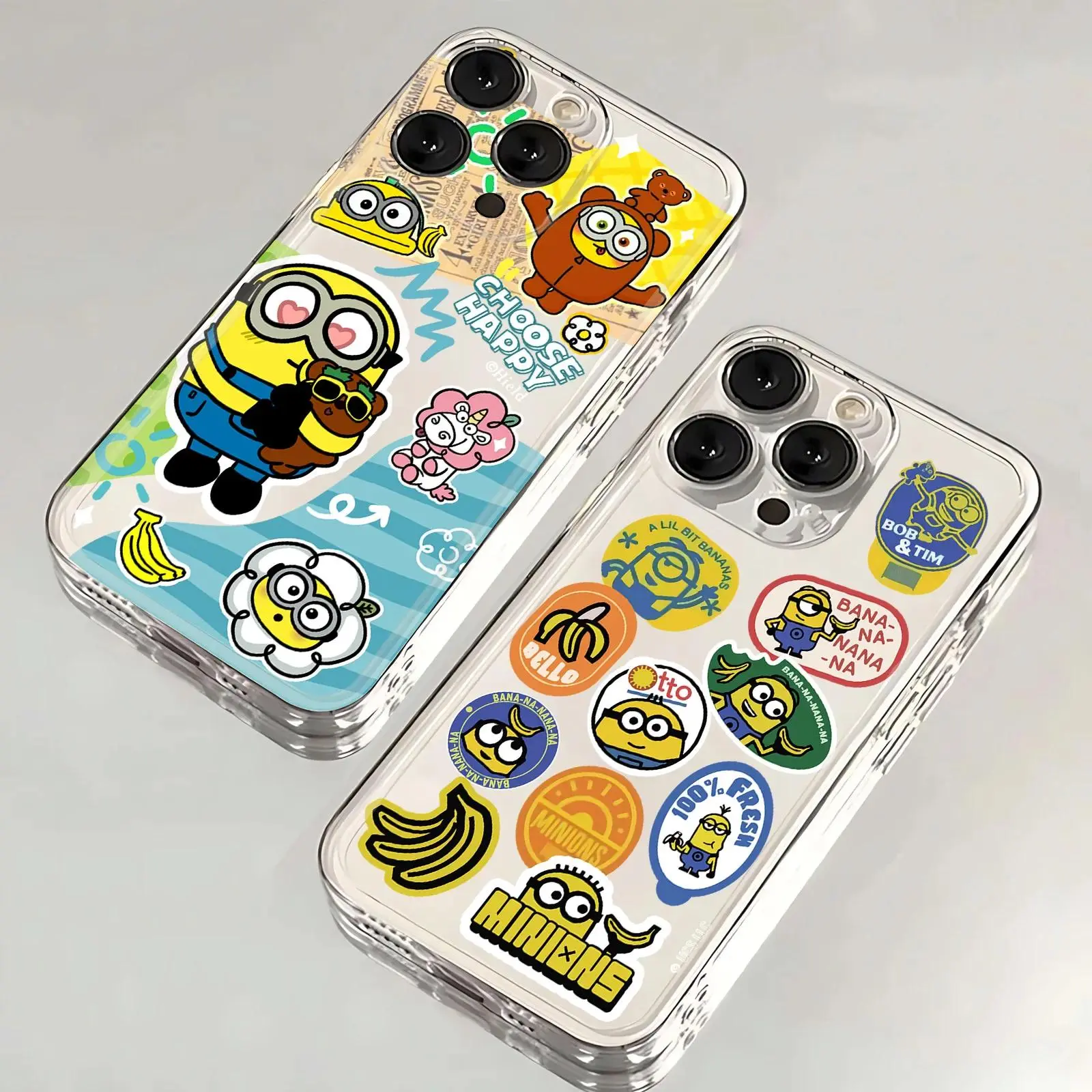 Minions Phone Case For iPhone 17 Promax 16 15 14 13 12 11 Plus Pro Max 17Air and Samsung S26 S25 S24 S23 S22 S21 FE Plus Ultra - Anti Drop Full Perfect Aesthetic Printed Soft TPU Case, Wireless, Resistance