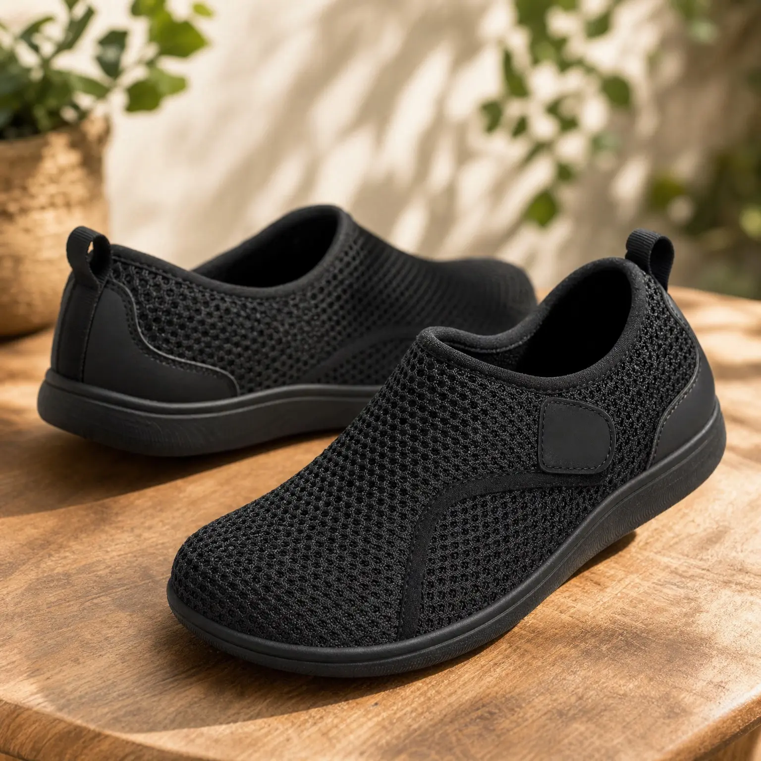 Women's Wide Width Walking Shoes - Comfortable Diabetic Edema Neuropathy Nursing Sneakers, Adjustable Zero Drop Breathable Casual Footwear