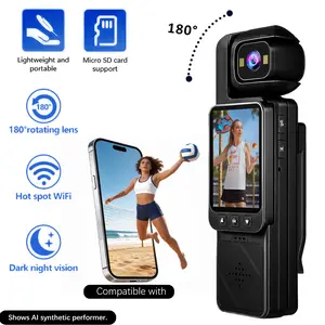 Portable Multifunction Recorder 1080P Action Camera, 140° Rotating Lens, 6X Digital Zoom, IR Night Vision, WiFi & Loop Recording for Skiing, Skateboarding & Hiking – Great Gift for Outdoor Enthusiasts
