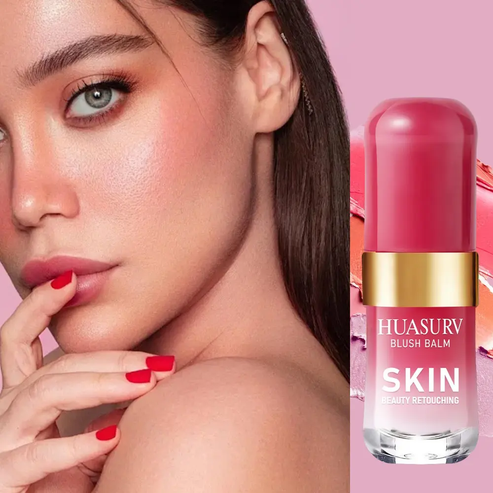 Huasurv Liquid Blush Makeup, 5 Warm & Cool Shades, Lightweight, Long-Lasting, Easy to Blend, Suitable for All Skin Types, Daily Use Beauty Retouching Hs3843