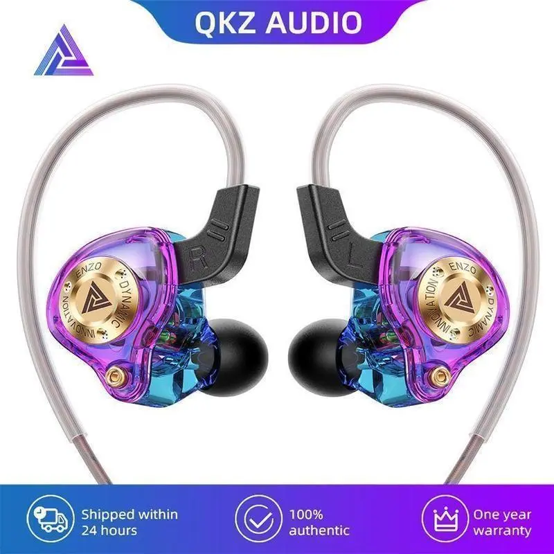 QKZ Original Wired In-Ear Gaming Earbuds with Built-In Mic, Stereo Bass Sound, Portable Sport Design, 3-Prong Cable Connector, Smart Voice ANC, Noise Reduction, Capybara Fur for Smartphones aquadots