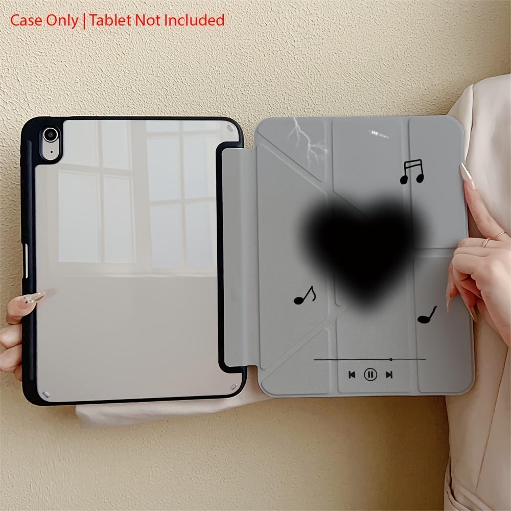 Rhythm pattern with adjustable stand and pen slot, foldable anti slip Y-fold TPU protective case, suitable for Samsung, iPad mini, iPad Air, iPad Pro/iPad 10th generation, 11th generation and other series of iPad protective cases