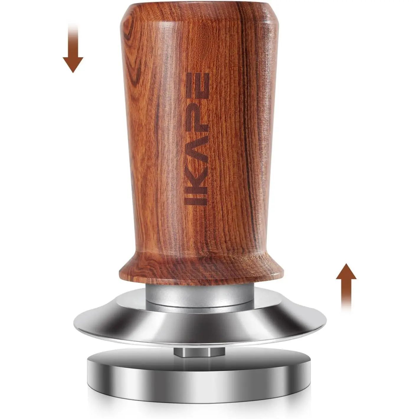 51mm Espresso Coffee Tamper, Spring- Calibrated Tamper with  Stainless Steel, Walnut Wooden-Handle Tamper Compatible with  51mm Espresso Machine Bottomless Portafilter