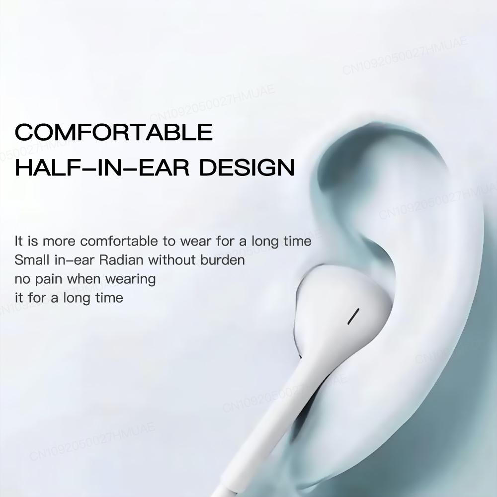 Wired Noise Reduction Earphones Original Headphones for Apple IPhone 16 15 Pro Max 14 13 12 11 USB-C Lightning Wired Earphones X XS XR 6 7 8 Plus in-Ear Earbuds Audio Headset 3.5Mm Electronic