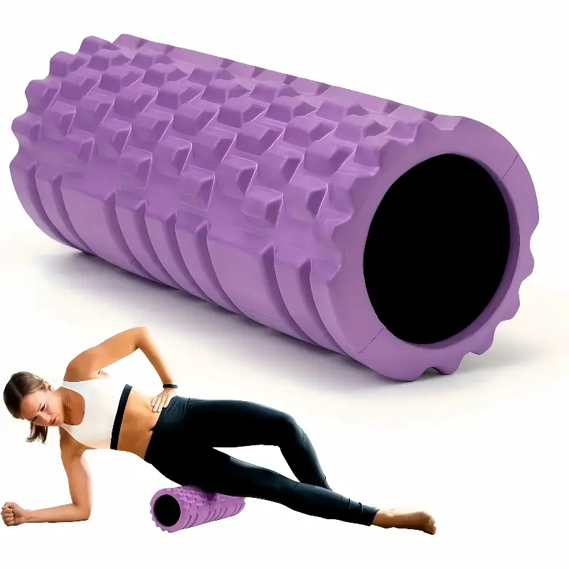Foam roller Yoga pole fitness EVA foam roller, suitable for gymnastics, office staff, yoga training, muscle relaxation and sports rehabilitation, hollow yoga pole exercise equipment, fitness accessories, Home Workout Equipment