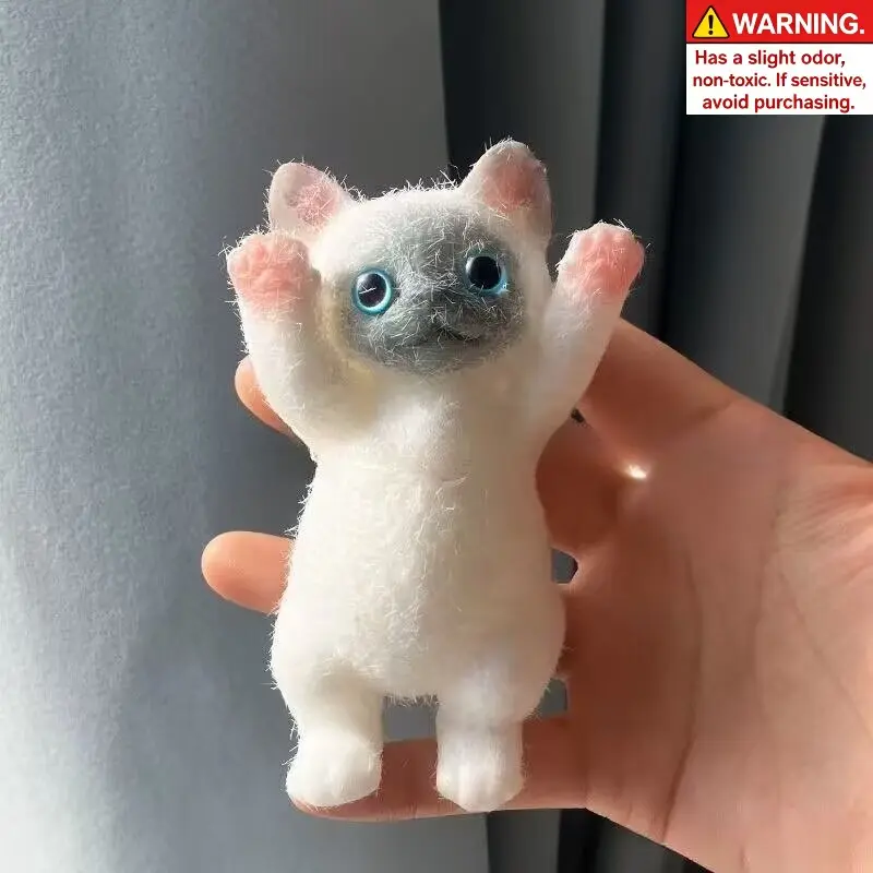 1Pc Cute Cat Squishy Stress Relief Toy, Fun Slow-Return Squeeze Toy, Perfect Gift for Kids and Students, Birthday, Party, Thanksgiving, Christmas