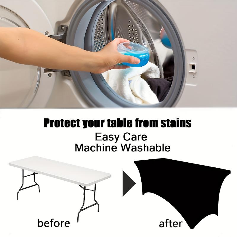PLL [4ft/6ft/8ft Stretchable Table Covers] Stretchable Spandex Table Covers - 4ft/6ft/8ft, Wrinkle-Free & Easy to Clean for Weddings, Parties, and Events - Available in Multiple Colors