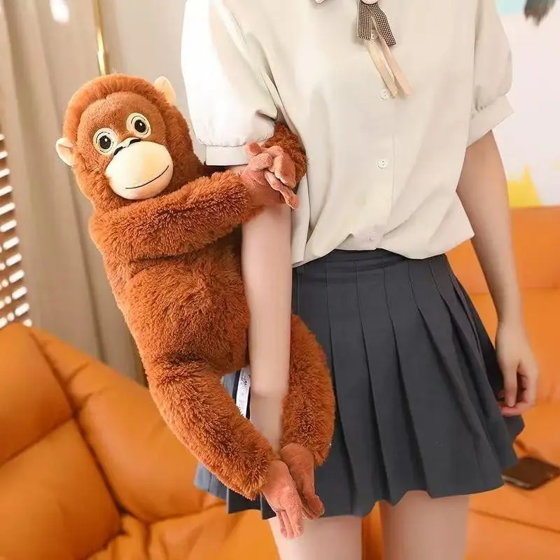 Cute Monkey Plush Toy, Trendy Gorilla Doll, Long-Armed Ape Pillow, Perfect Gift for Friends, Girlfriend, Kids, Indoor Decor Item, Stuffed Animal Gifts