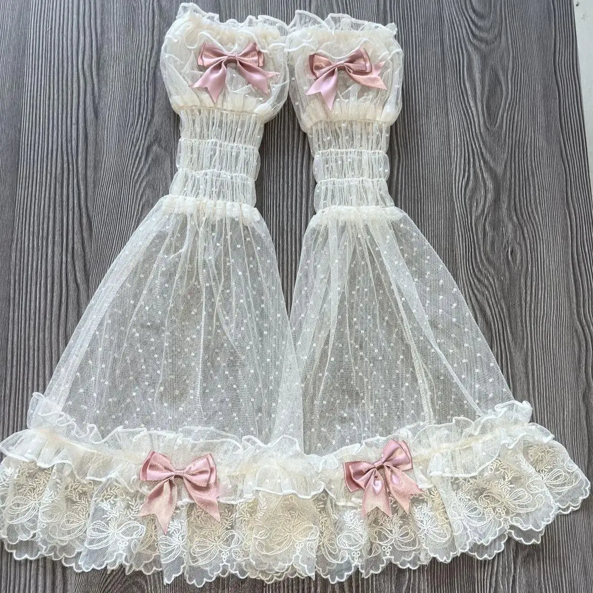 New Sweat Lolita Universal Ruffle Flared Sleeve Champone Lace Long Gloves Arm Warmer Cosplay Accessories