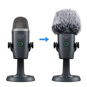 Mic Furry Windscreen Muff for Blue Ye ti Nano Condenser Microphone Broadcast Recording Audio Live, Mic Cover Microphone Fur Pop Filter