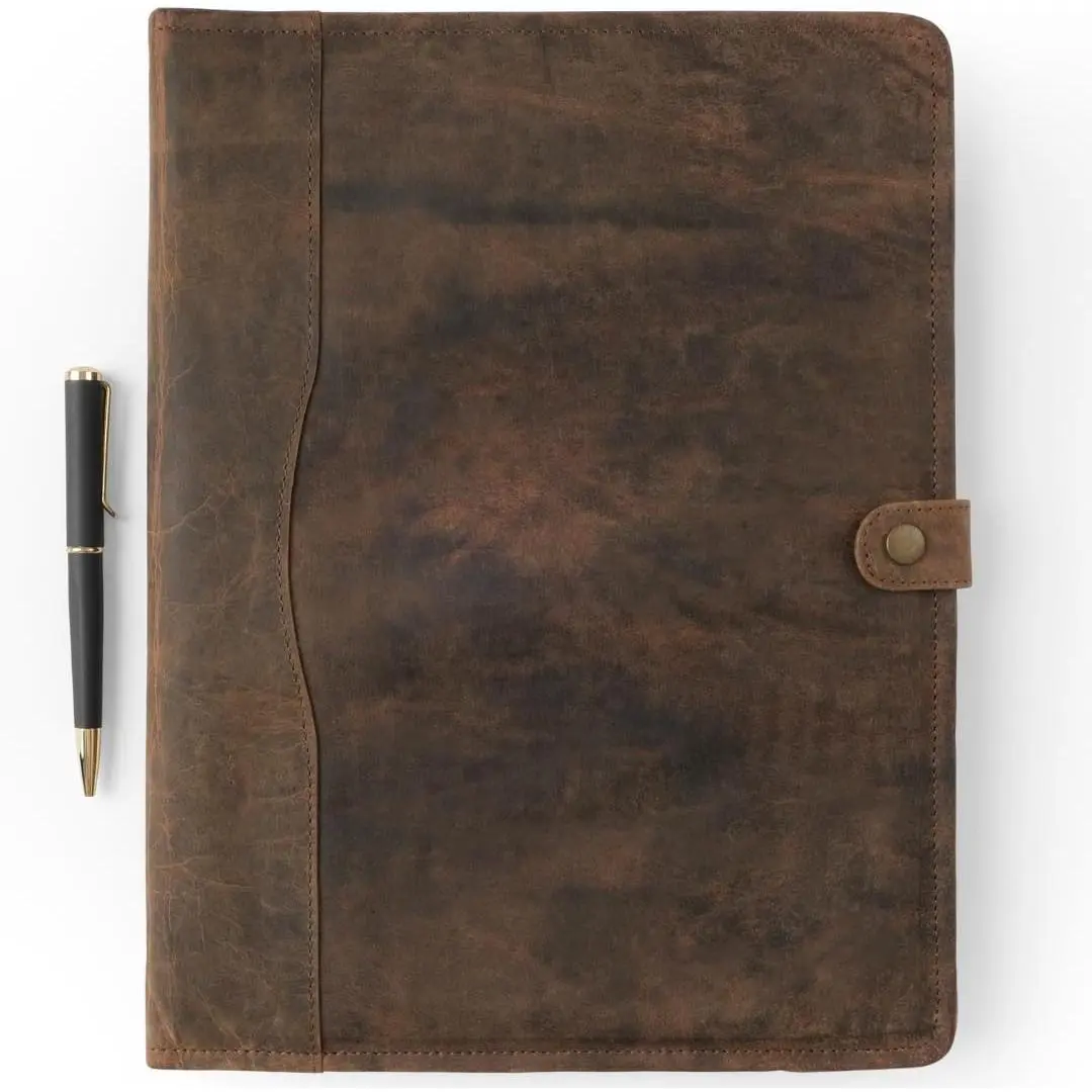 Leather Portfolio, Leather Binder with Pen, Leather Portfolio for Men and Women, Leather Padfolio, Leather Folder, Portfolio Binder, Business Portfolio Men and Women