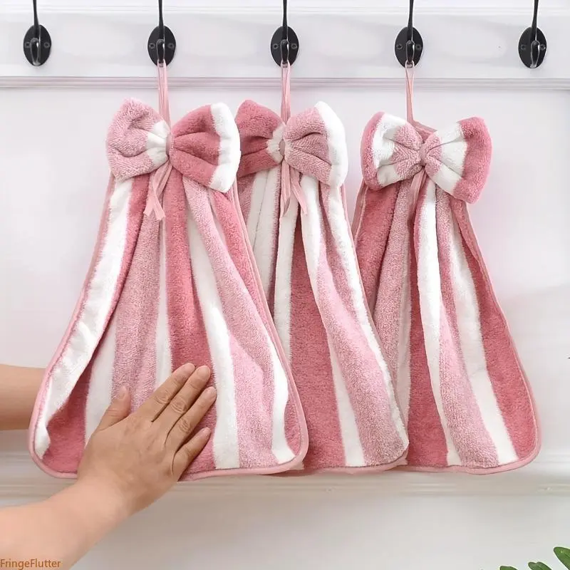 Unisex 3-Pack Coral Velvet Hand Towels - Hangable, Quick-Drying, Soft, Absorbent Face Covering Accessory for Kitchen, Sports with Unisex Names