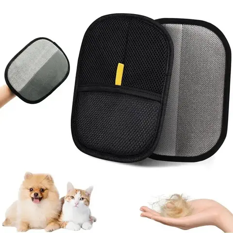 Reusable Pet Hair Remover Glove, Handheld Pet Hair Removing Glove, Pet Hair Removal Tool, Deshedding Tool, Dog & Cat Grooming Cleaning Supplies, Fur Remover