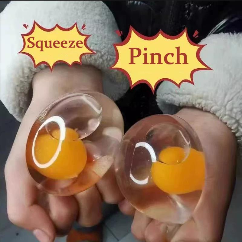 Creative Anti Stress Ball Abreact Squeeze Pinch Water Ball Stress Relief Toys Imitation Egg Tomato Squishy Fidgets Vent Toys