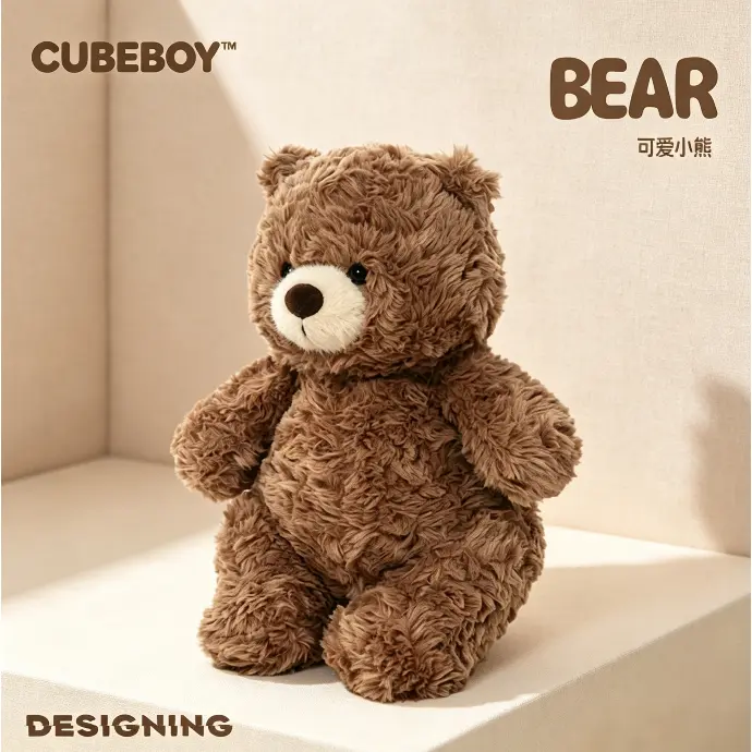 Cute Bears Plush Fur Stuffed Toy, Soft Sleeping Doll, Catching Fun Little Bear Pillow for Girls' Birthday & Graduation Gifts