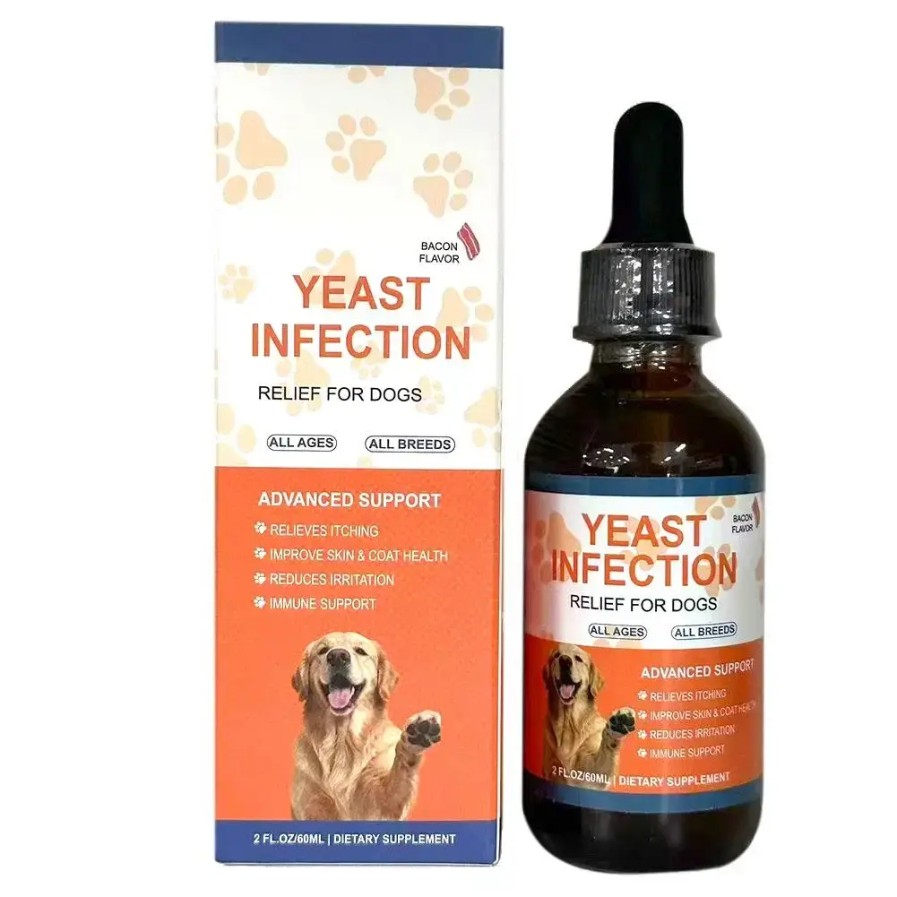 Dog Skin & Coat Supplement Drops | Herbal Pet Care for Itch Relief & Shiny Fur | 60ML Gentle Formula