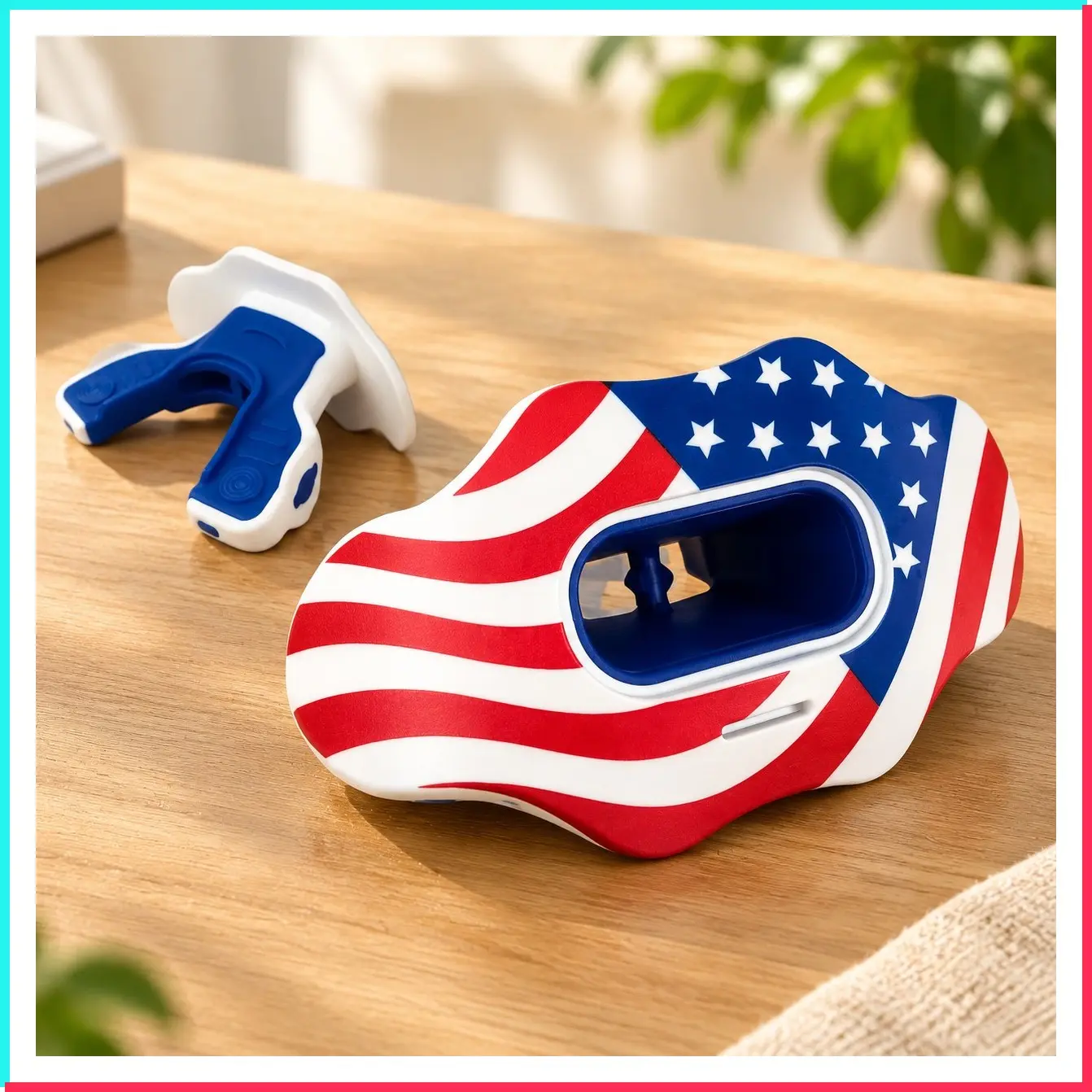 Football Mouth Guard Lip Guard for High Impact Sports Lip Protector for Adults & Youth (Strap Included)