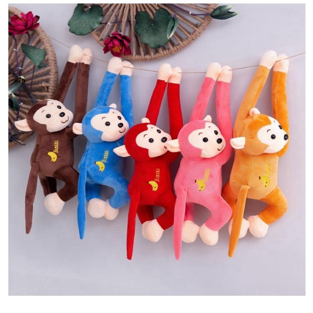 45cm Cute Long Arm Monkey Plush Toy 5 Color Anti-Collision Banana Can Tie Curtains With Monkey Doll  Decoration Christmas