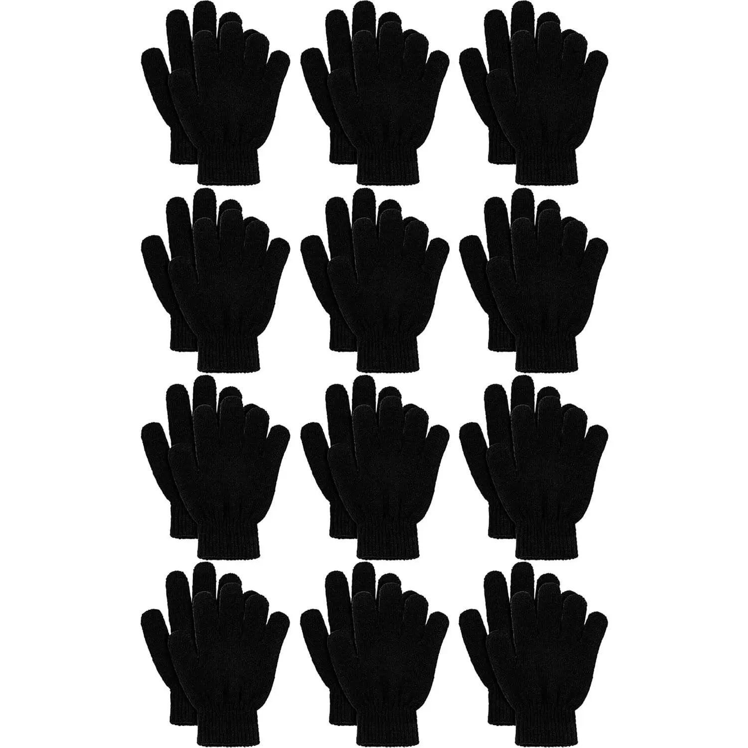 12 Pairs Kids Winter Gloves, Christmas Gifts for kids Children Warm Magic Knit Gloves for Boys Girls