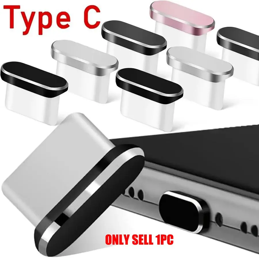 Type C Metal Dust Plug Set, Dust-proof Phone Charging Port Cover Aluminum Protector Guard, Phone Accessories Compatible with iPhone 15 Pro Max Plus, Xiaomi, Samsung, Huawei, Cellphone