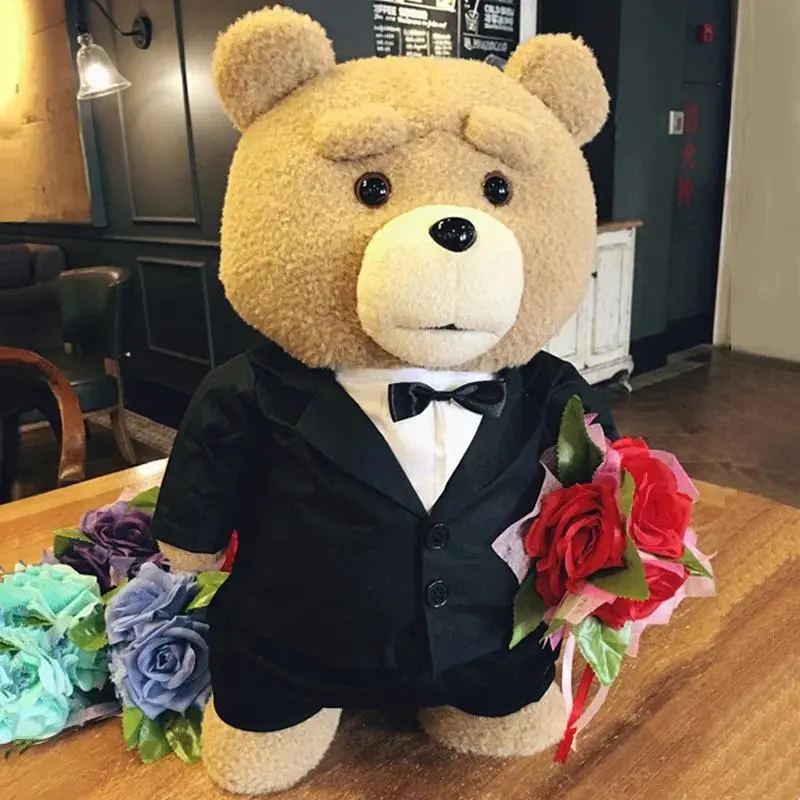 45cm Movie Ted 2 Teddy Plushie - 8 Styles with Apron, Soft Stuffed Home Decor Ornament, New Item Only, Ideal Birthday Gift for Friends