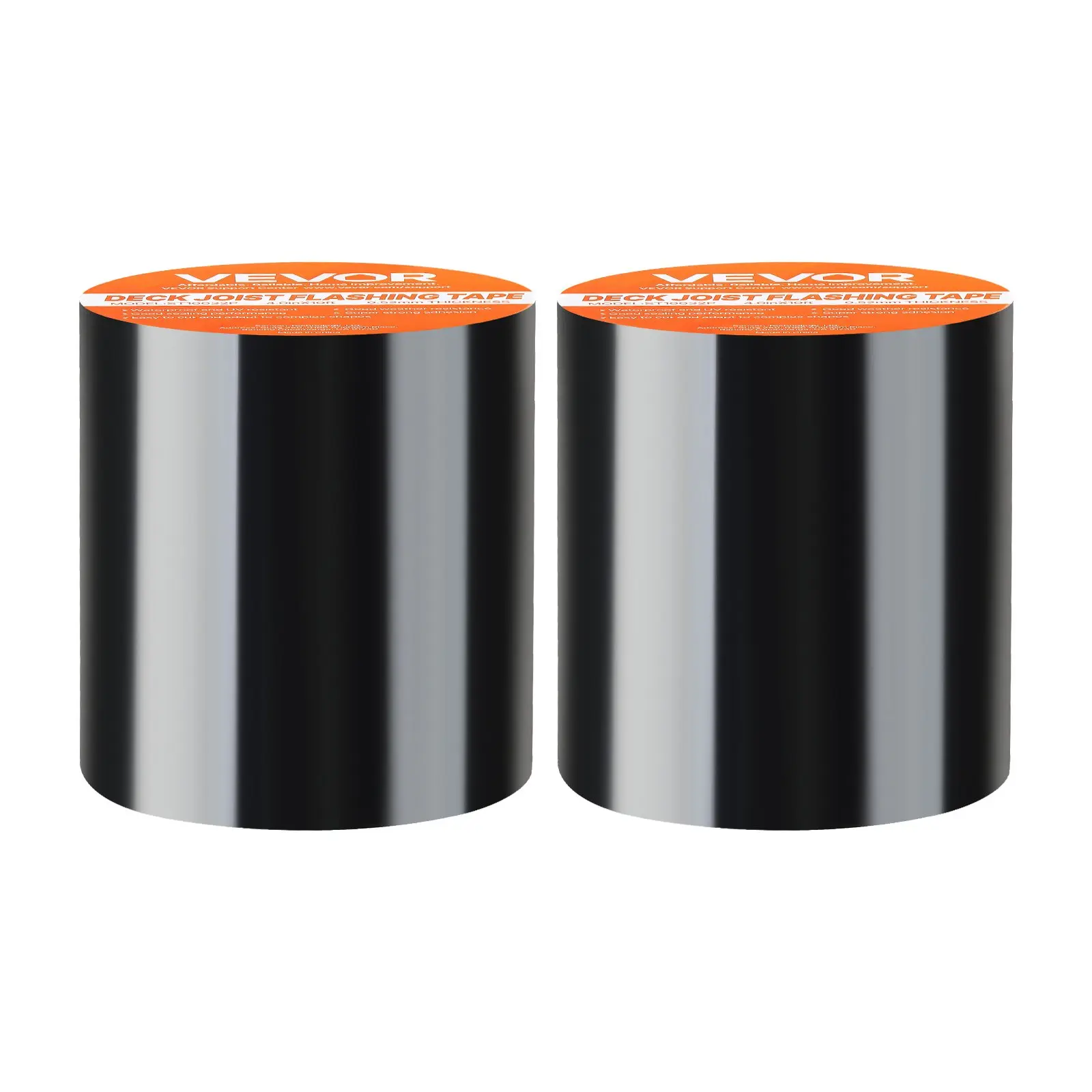 VEVOR Waterproof Patch and Seal Tape, 4 in x 10 ft (Pack of 2), Flexible Easy-Apply Tape, -4°F to 176°F, for Leaks Repairs on Roof, Wall, Pipes, Boats, Indoor/Outdoor Use, Black