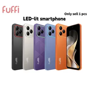 FUFFi-LED smartphone, Mobile Cellphone with 6.67-inch HD screen, 5MP+16MP pixels, 4GB RAM+32GB/64GB ROM, 4400mAh battery, Android 12.0, 4G network, dual SIM, stylish design, GPS navigation