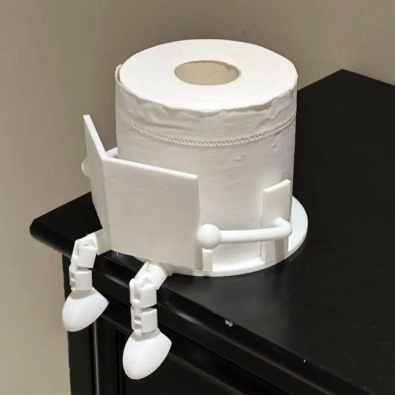 Artistic Toilet Paper Holder with Movable Joints, Durable Modern Silhouette Tissue Dispenser - Unique Housewarming Gift for Home & Office, Artistic Look, Adjustable, Home Bathroom, Fits Most Standard Toilet Paper Rolls, Guest Restrooms