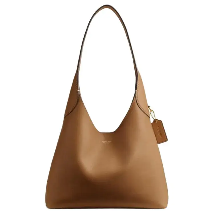 COACH Brooklyn 28 Crossbody Shoulder Bag for Women – Logo-Magnetic Closure, Genuine Leather, Small Size, Honey Brown
