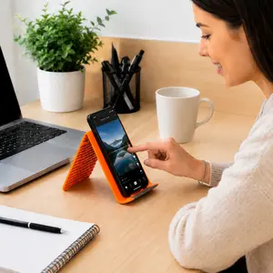 Three-In-One Foldable Phone Stand, Portable Silicone Aluminum Holder, Adjustable Bendable Design, Anti-Slip Desktop Base, Ideal for Home Office Travel