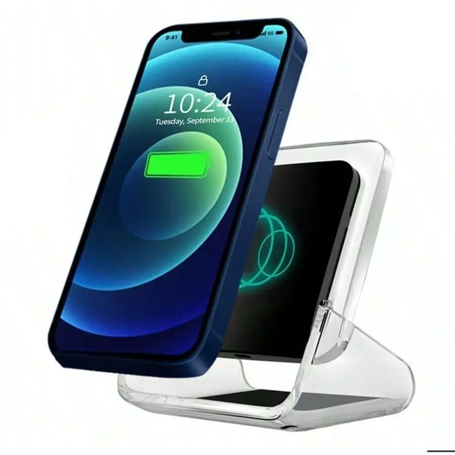 Apple iPhone Electronic Wireless Charger, 65w Fast Charging Station, Magnetic Phone Stand, Portable Charger, Travel Essential, Gift Idea