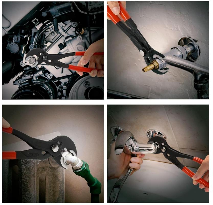 fathersdaygift Groove Joint Pliers 4/5/7 Inch with Fast Adjustable Pliers V-Jaw Tongue and Groove Pliers Wrench for Water Pump,Home Repair,Plumbing,Gripping,Nuts,Bolts,Pipe,Fittings