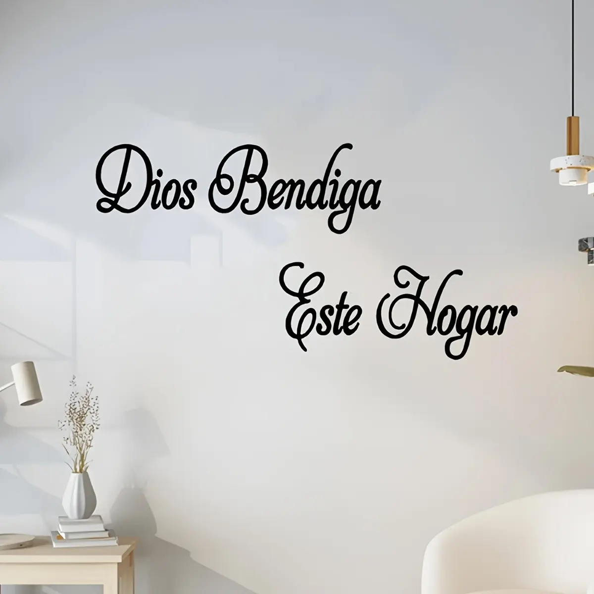 Spanish Bible Wall Sticker, God Bless This Home Scripture, Christian Prayer Decal for Living Room, Kitchen, Bedroom Home Decoration, Decorative Wall Decal, Kitchen Stickers