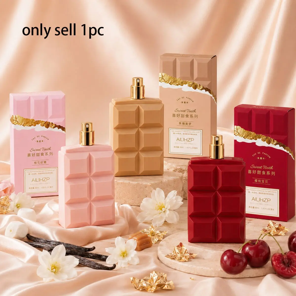 1count 30ML Chocolate Perfume for Women, Dessert Scent, Long-Lasting Scent, Portable, Suitable for All Occasions, Ideal Gift, Student Perfume, Candy Perfume